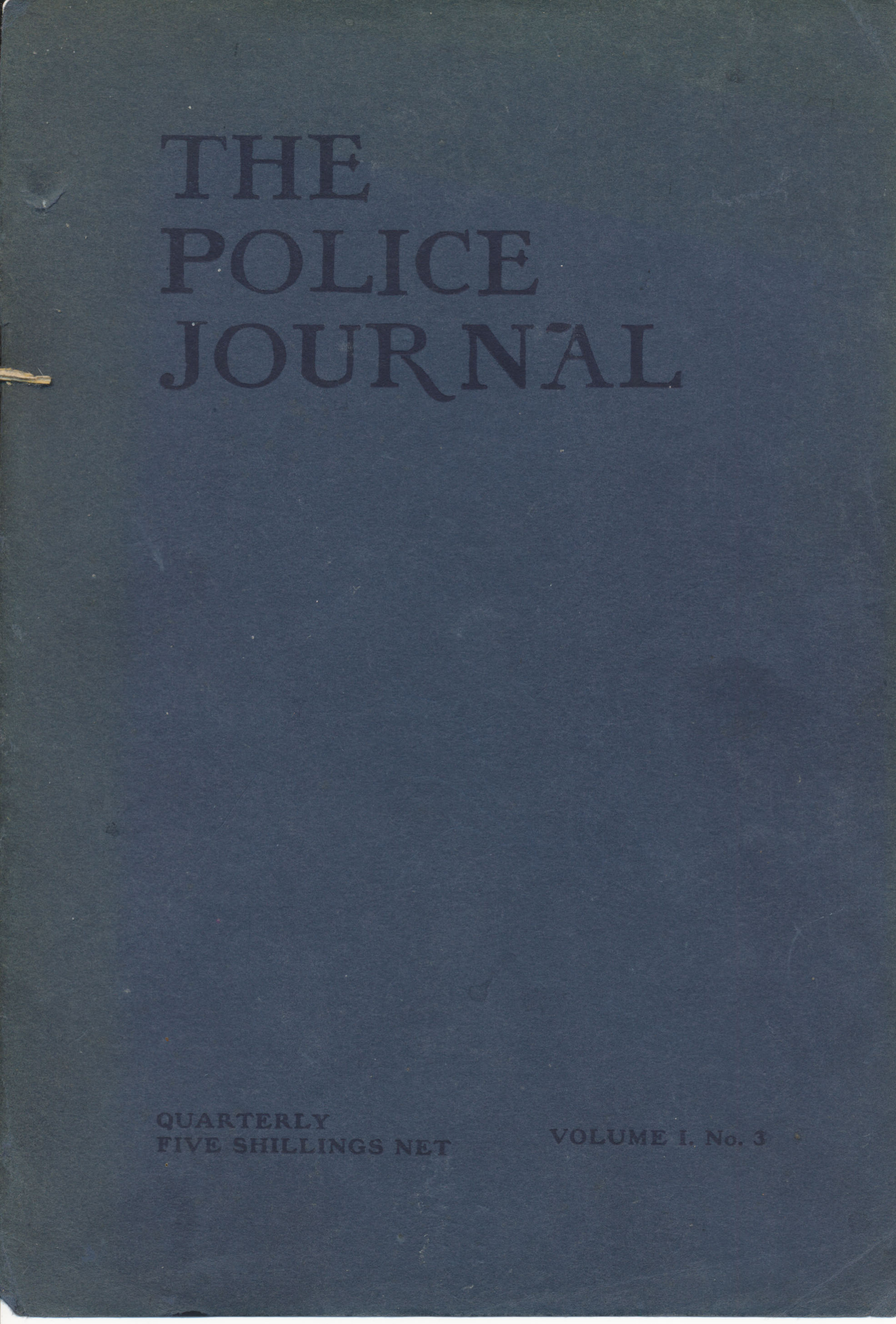 Police journal cover