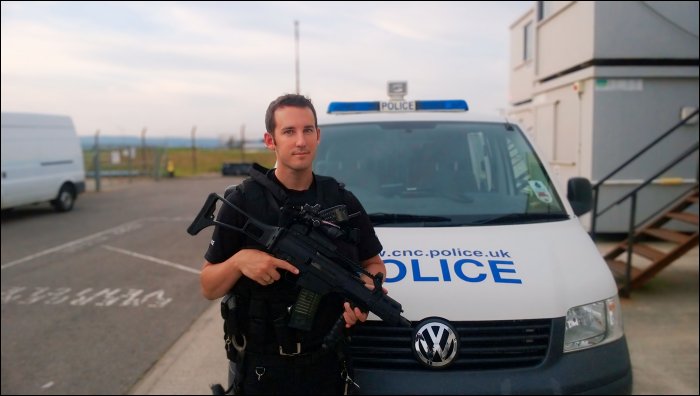 A CNC police officer at a nuclear power station.
Submitted By: Matthew Okuhara
