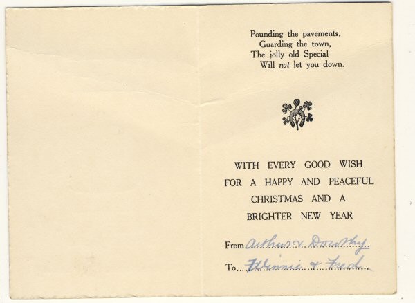 Inside greetings card

