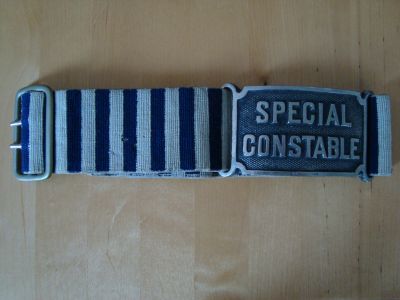 Special Constabulary armband
made by Hiatt of Birmingham
Keywords: Special armband Hiatt