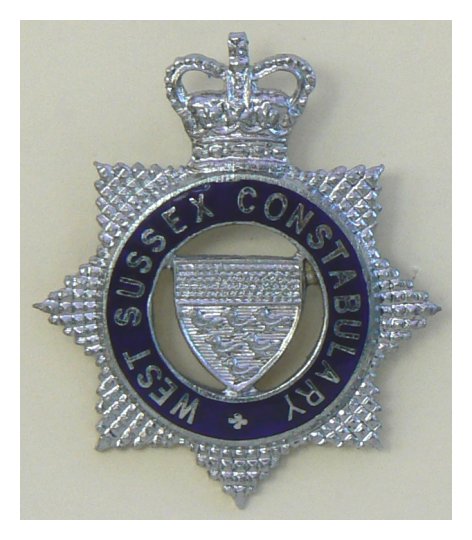 West Sussex Constabulary Cap Badge (Ref 838)