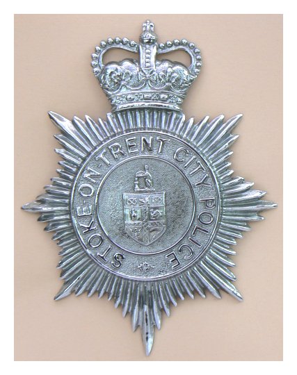 Stoke-on-Trent City Police QC Helmet Plate (Ref: 657)