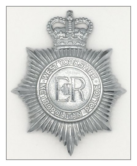 West Yorkshire Metropolitan Police QC Helmet Plate (Ref:940)