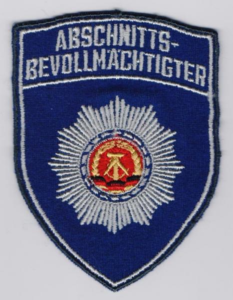 Abschnittsbevollmächtigter DDR Police Patch (Ref: N513)