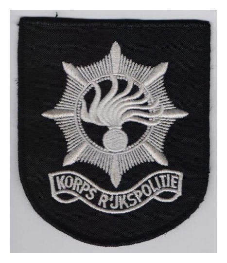 Korps Rijkspolitie Patch (White Thread) (Ref: N516)