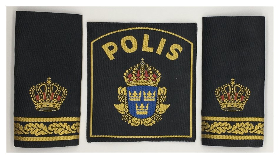 Sweden Police Patch & Rank Sliders (Ref 898)