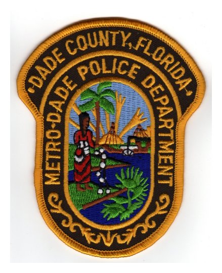 Dade County Police Patch (Ref: 308)