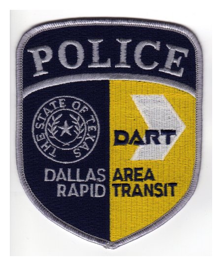 Dallas Area (Texas) Rapid Transit Police Patch (Ref: 313)